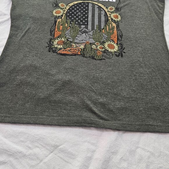 Kawasaki Branded Let The Good Times Roll Graphic V-Neck Motorcycle Shirt (M) - Picture 5 of 8